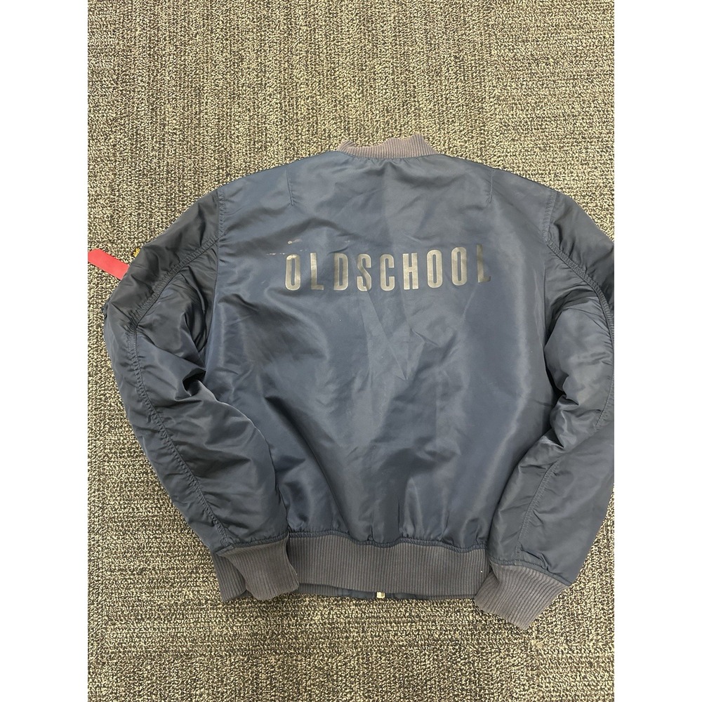Alpha Industries Regular Fit Bomber Jacket Coat Black Men's Size XL - Picture 12 of 14